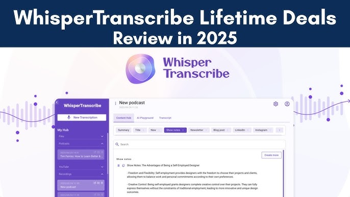 Whispertranscribe Audio-To-Text Transcription Tool Lifetime Deal Review